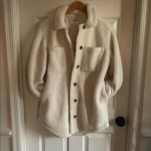 Old Navy Cream Teddy Jacket Plush Cozy Style